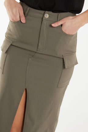 Four Pocket Midi Skirt