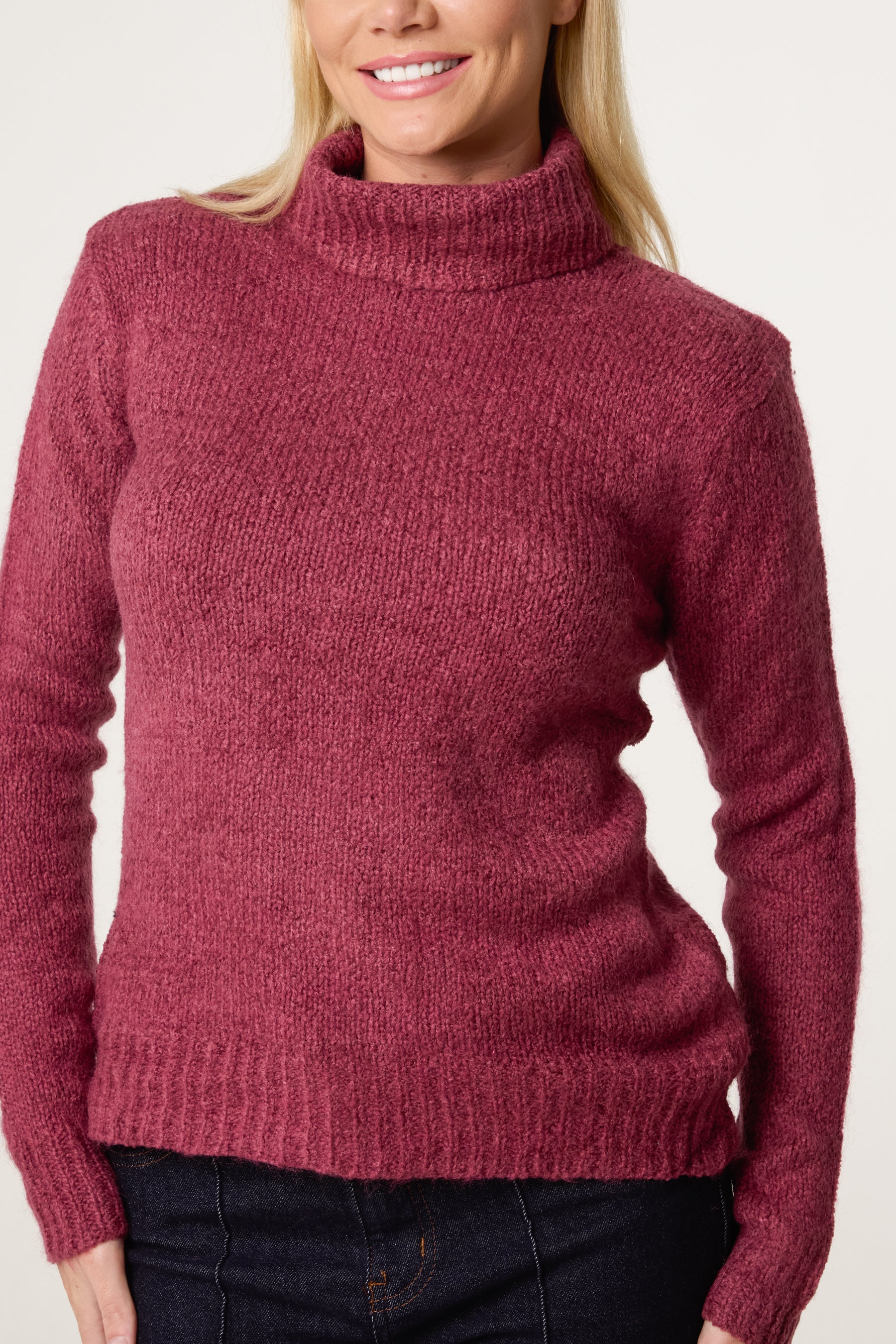 Roll Neck Thick Knit Jumper