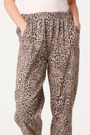 Leopard Straight Leg Trouser With Cuffs