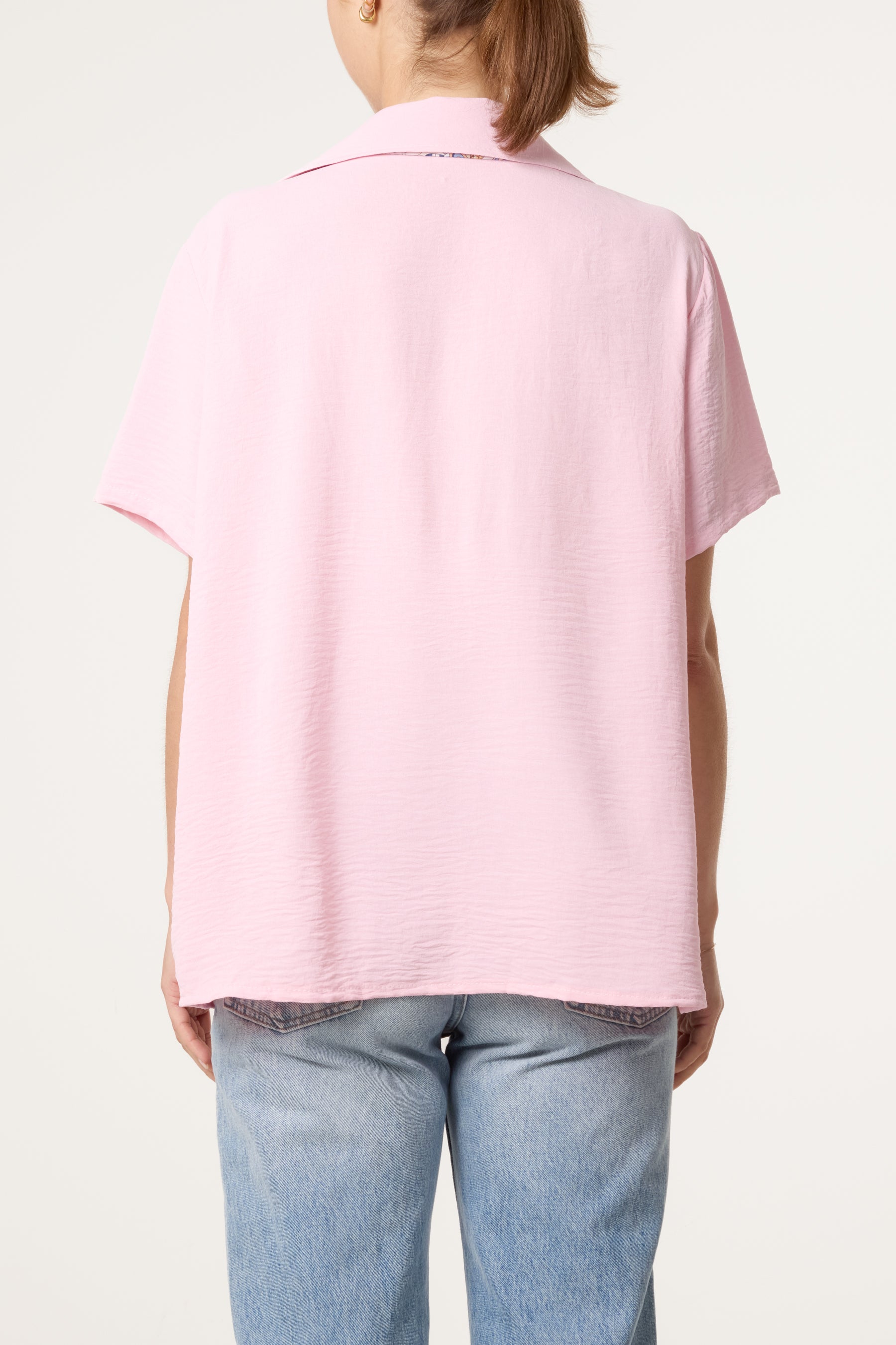 Scarf Tie Collar Shirt