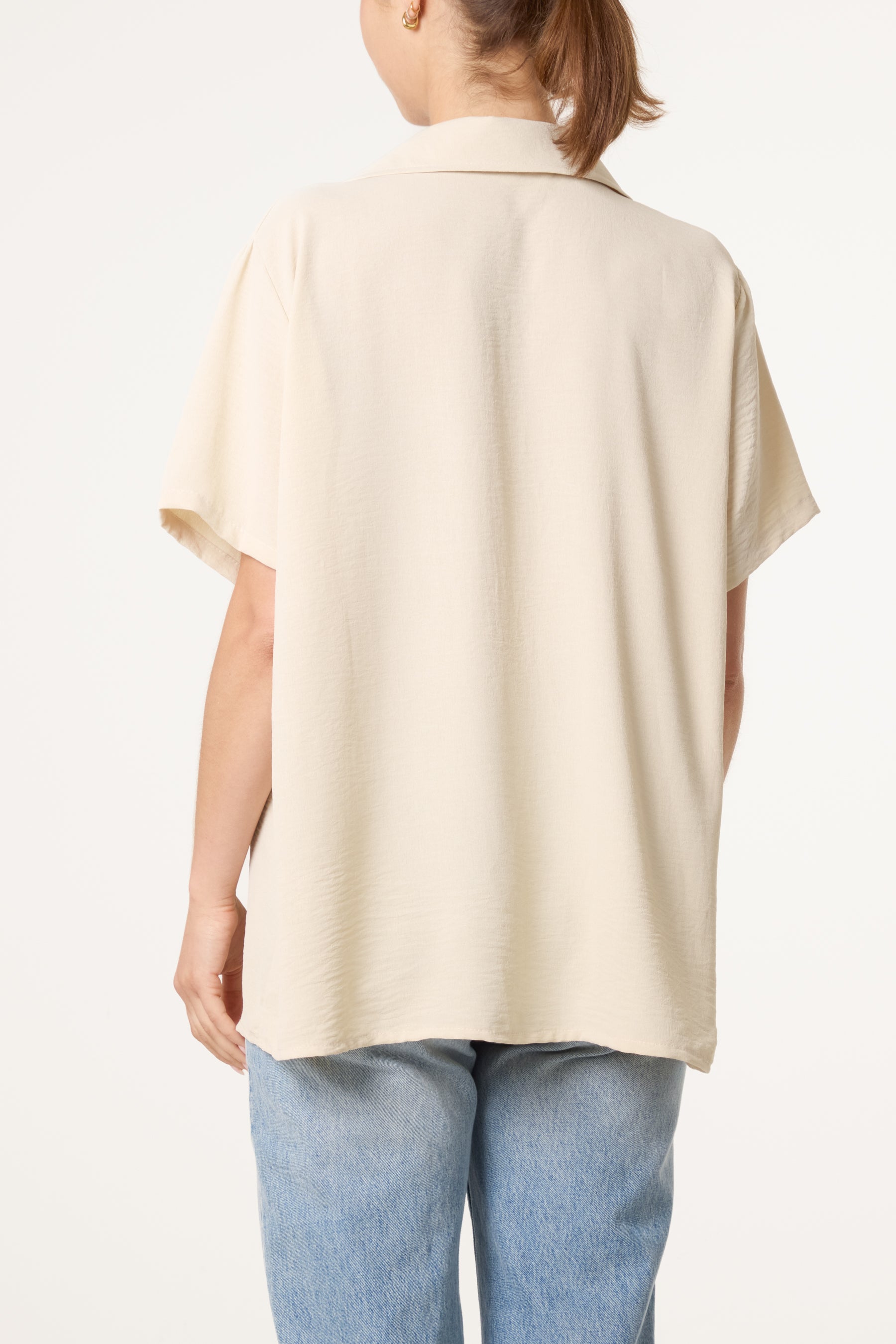 Scarf Tie Collar Shirt