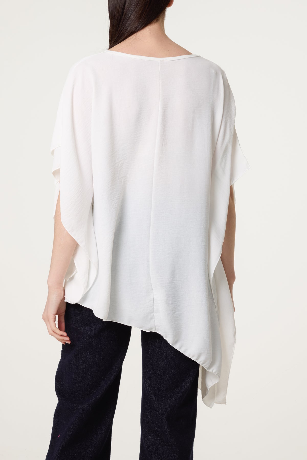 Asymmetric Double Frill Blouse