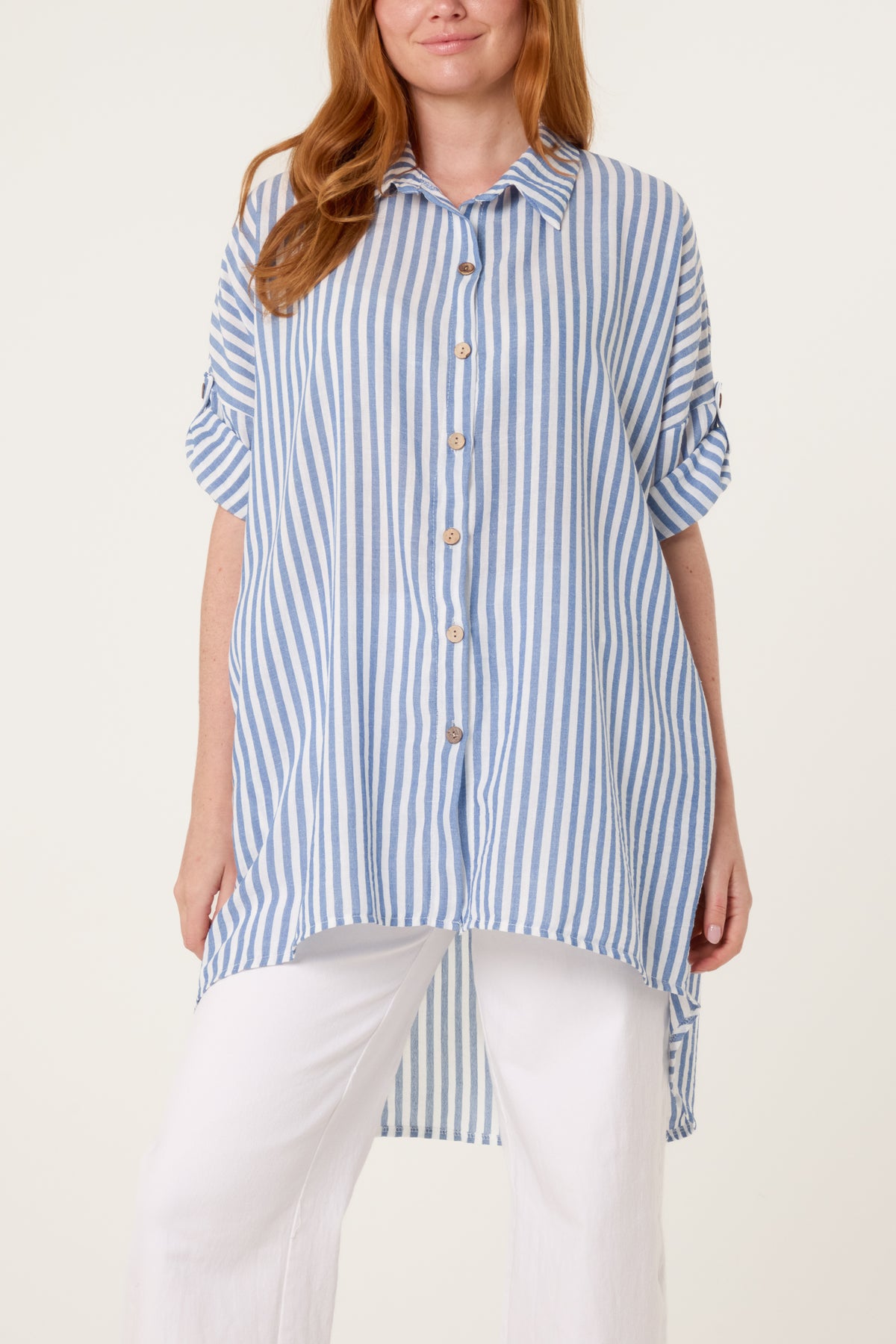 Longline Pinstripe Shirt
