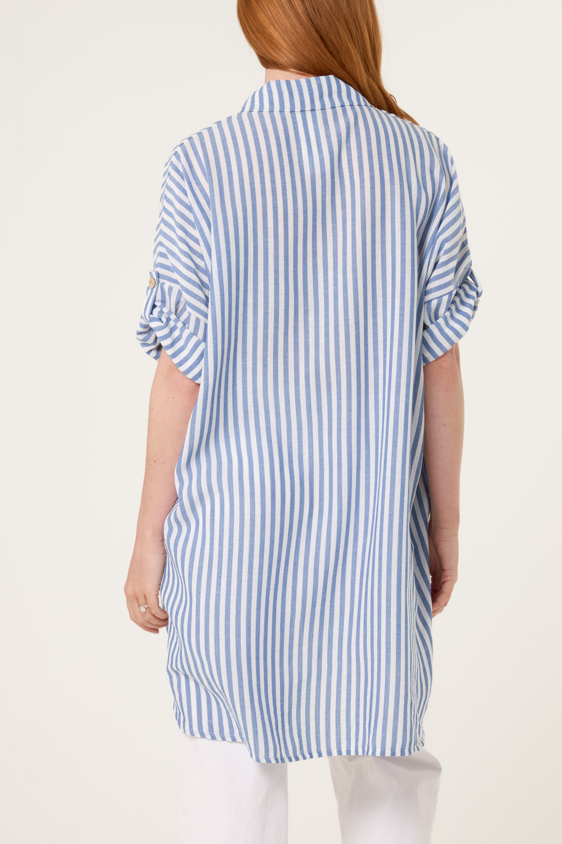 Longline Pinstripe Shirt