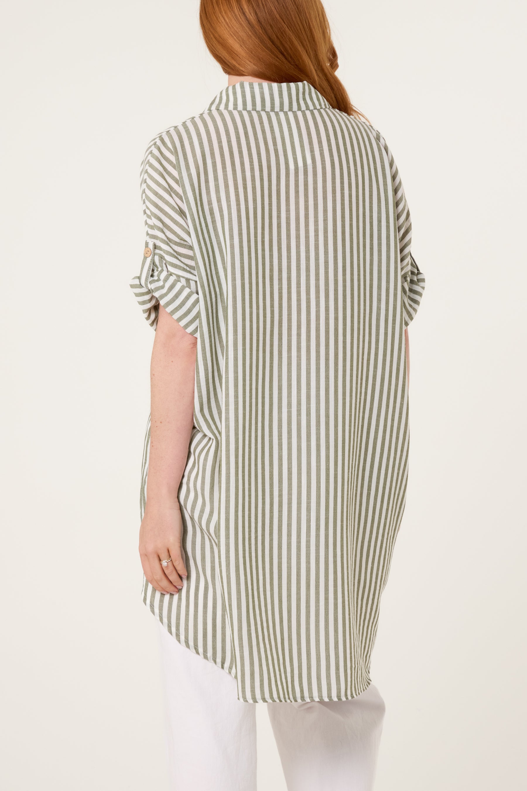 Longline Pinstripe Shirt