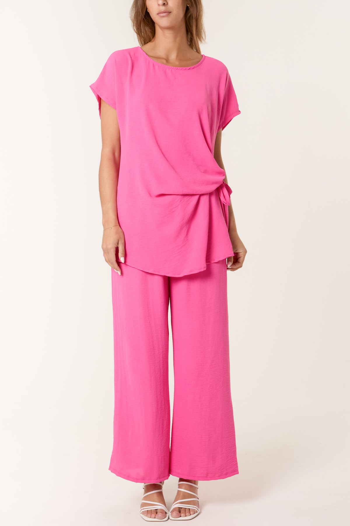 Tie Front Top & Wide Leg Trouser Co-ord