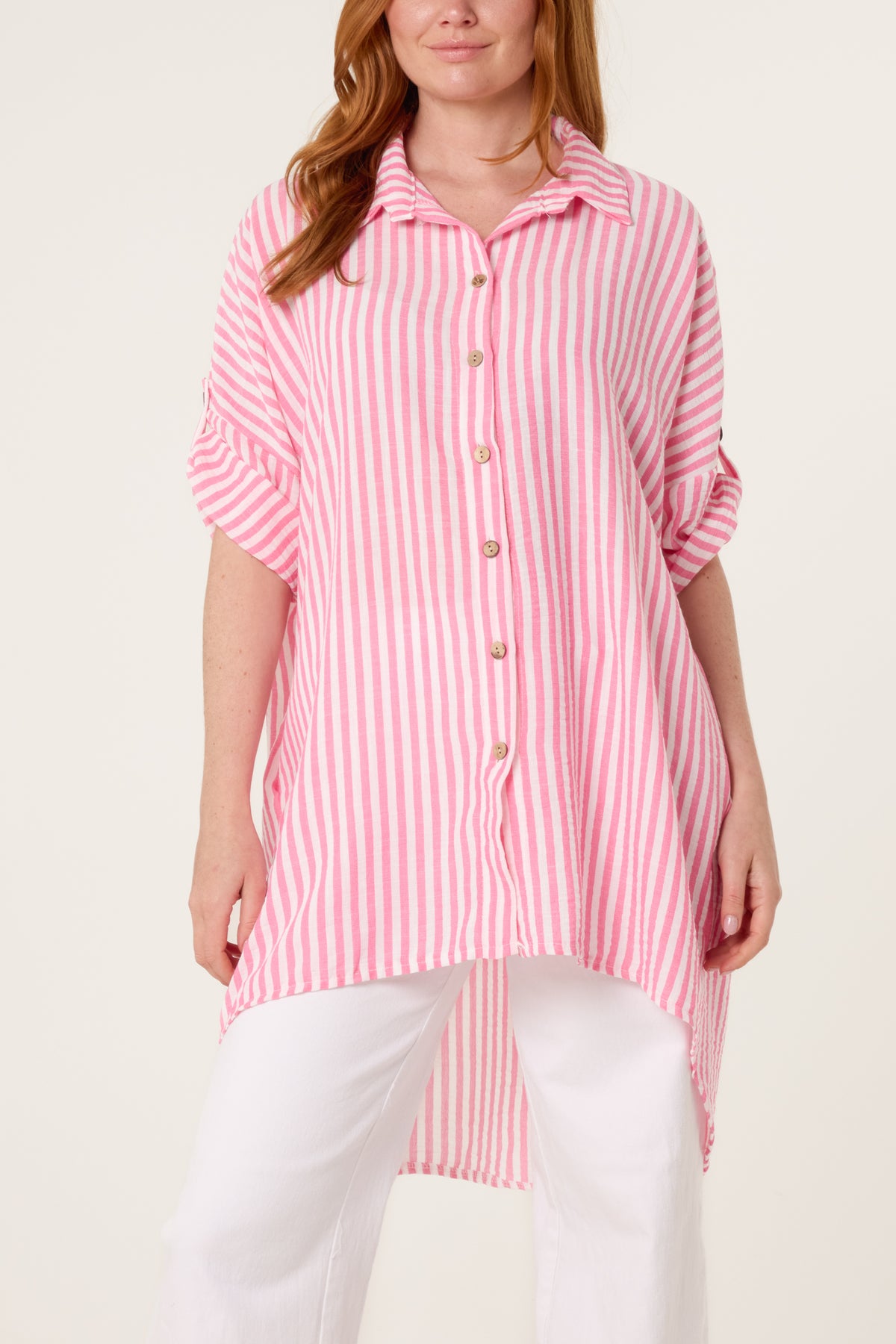 Longline Pinstripe Shirt