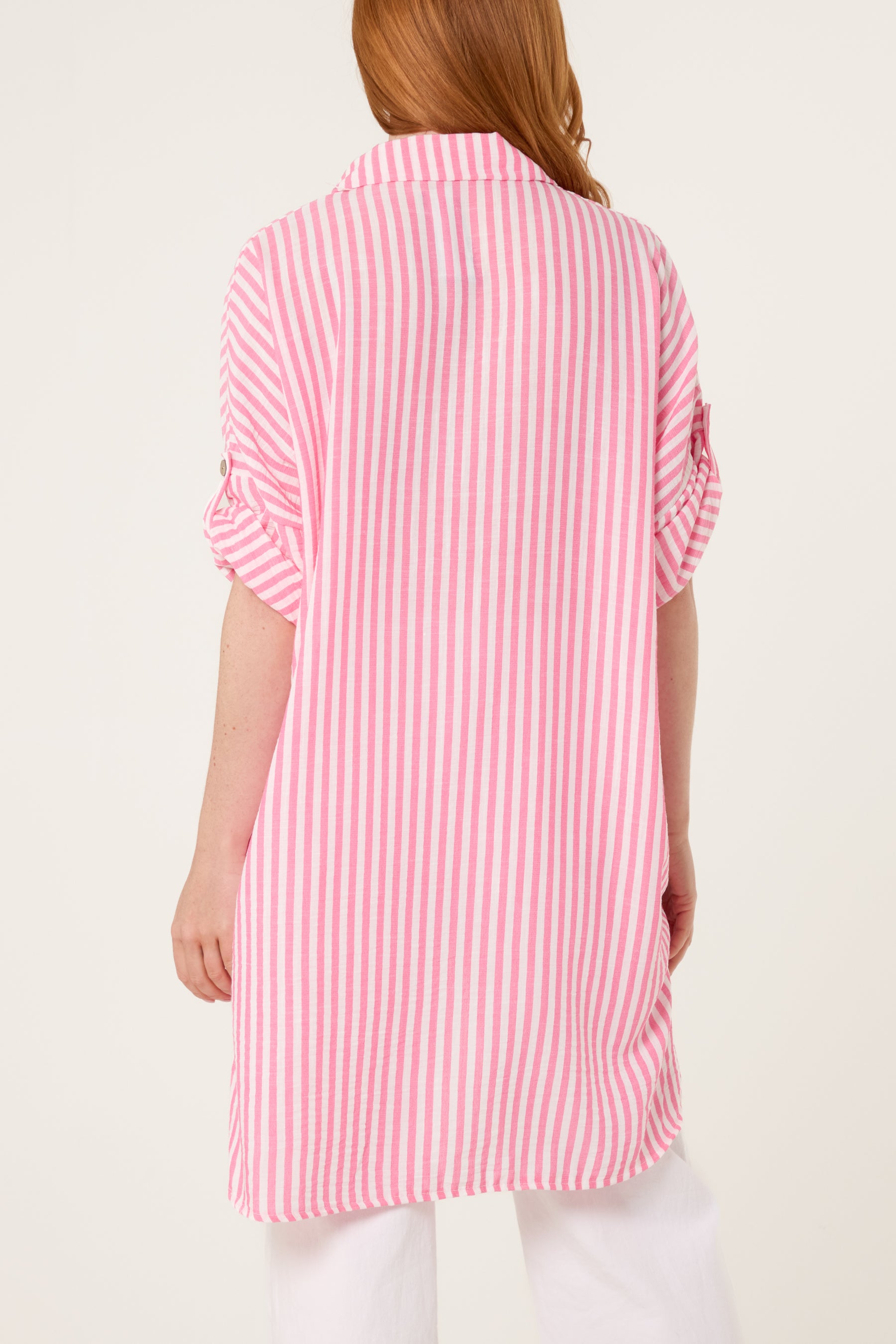 Longline Pinstripe Shirt