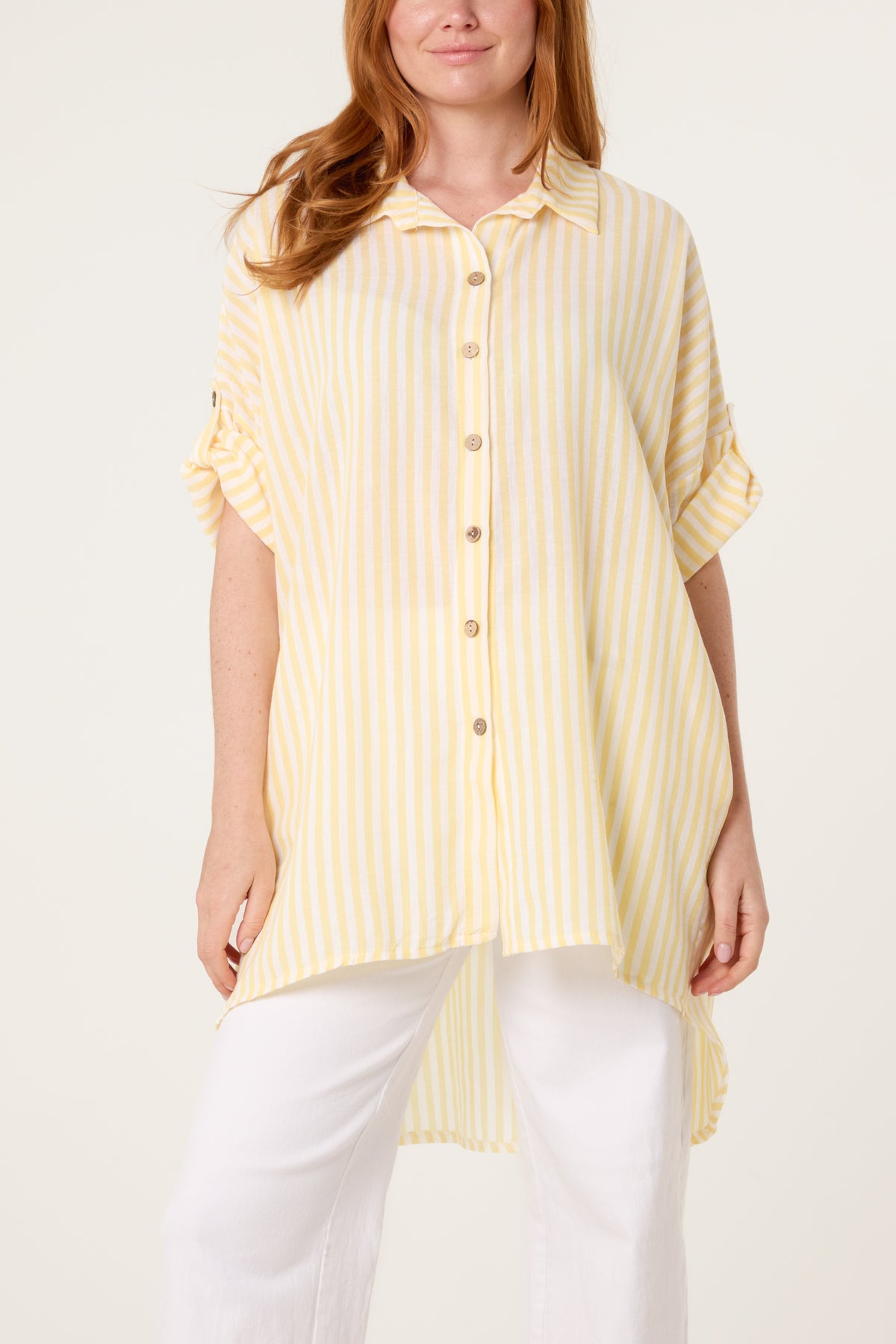 Longline Pinstripe Shirt
