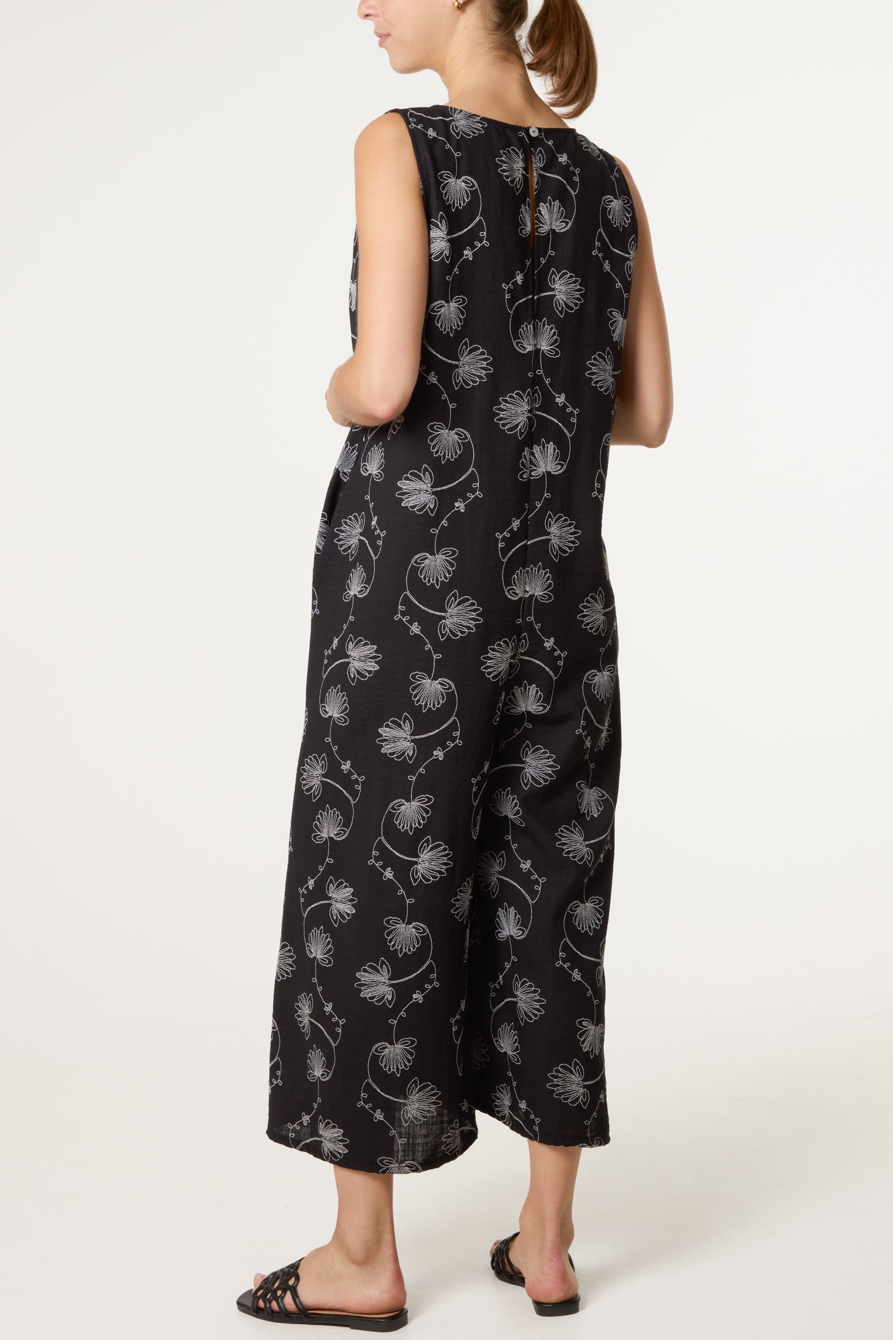 Leaf Print Jumpsuit