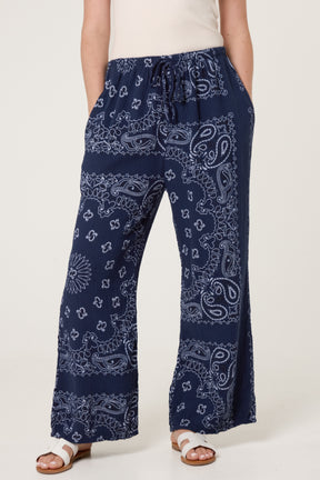 Bandana Trouser With Tie Front & Pockets