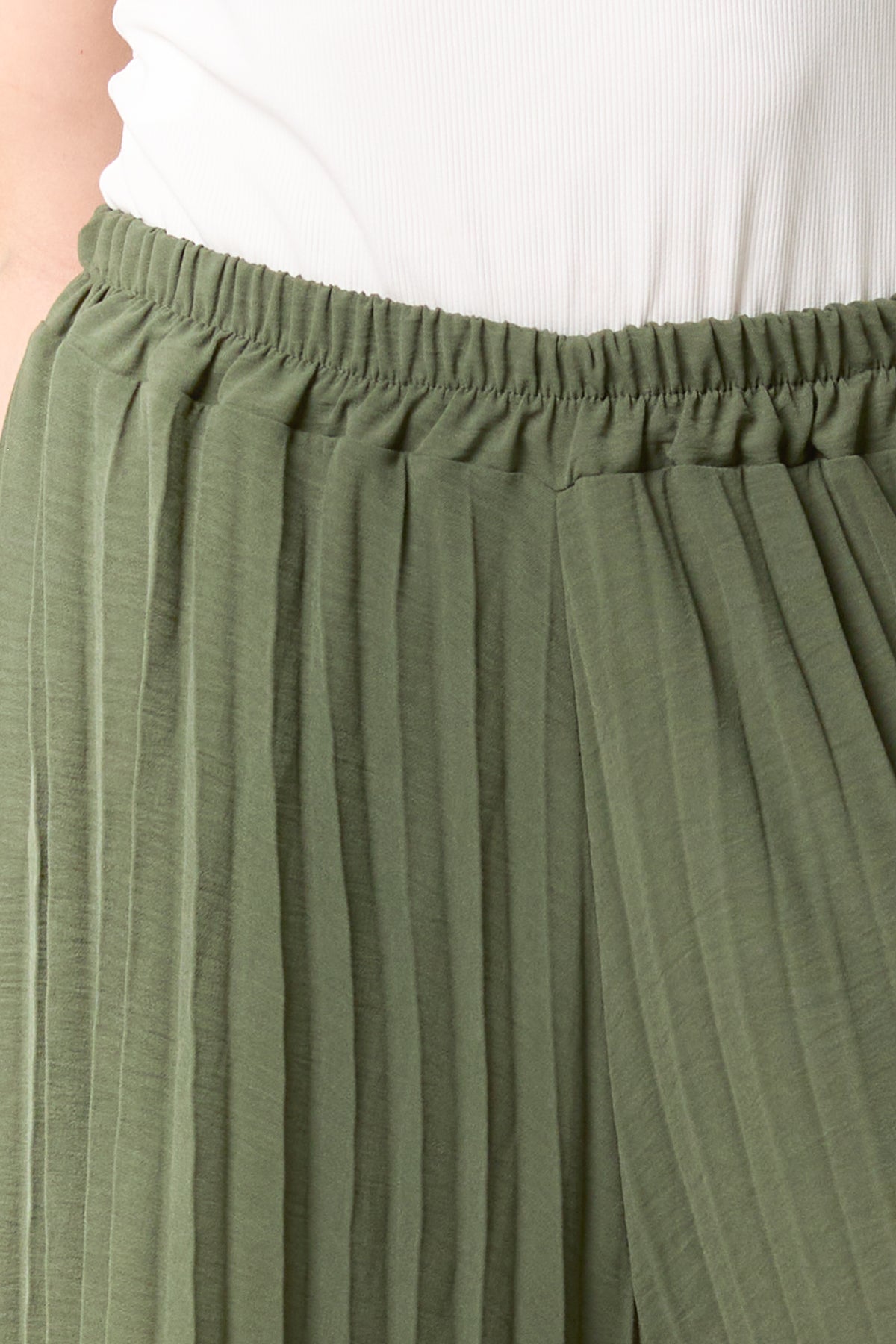 Wide Leg Plisse Trousers