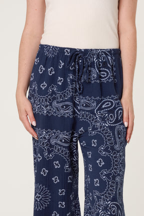 Bandana Trouser With Tie Front & Pockets