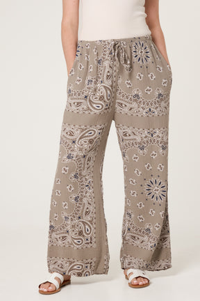 Bandana Trouser With Tie Front & Pockets
