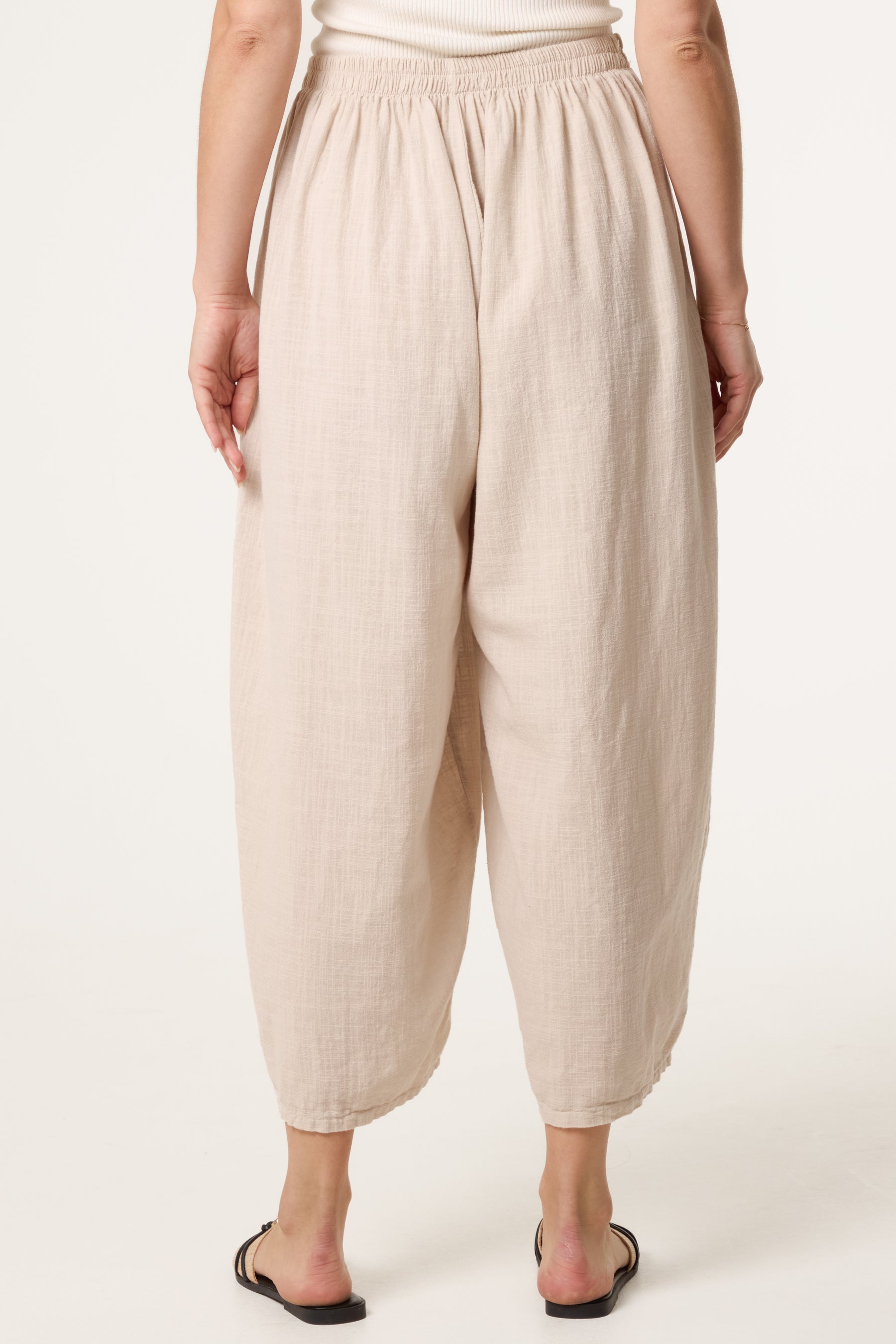 Wide Pocket Front Button Cotton  Trouser