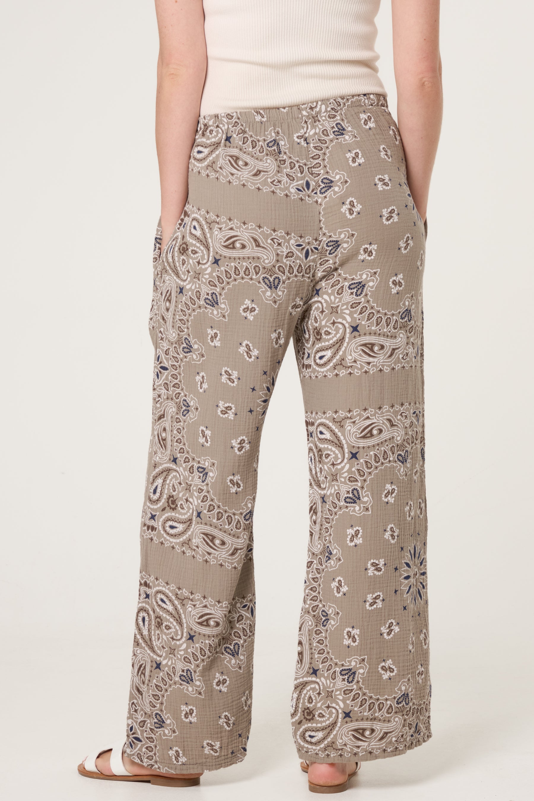 Bandana Trouser With Tie Front & Pockets