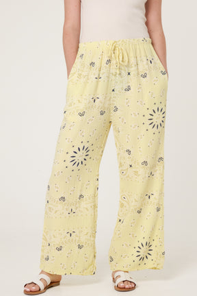 Bandana Trouser With Tie Front & Pockets