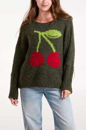 Cherry Soft Knit Jumper