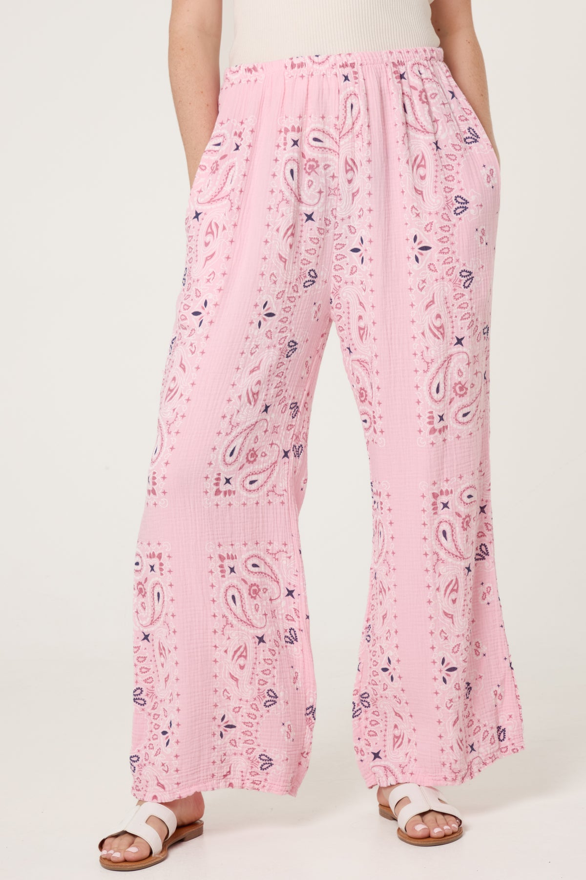 Bandana Trouser With Tie Front & Pockets