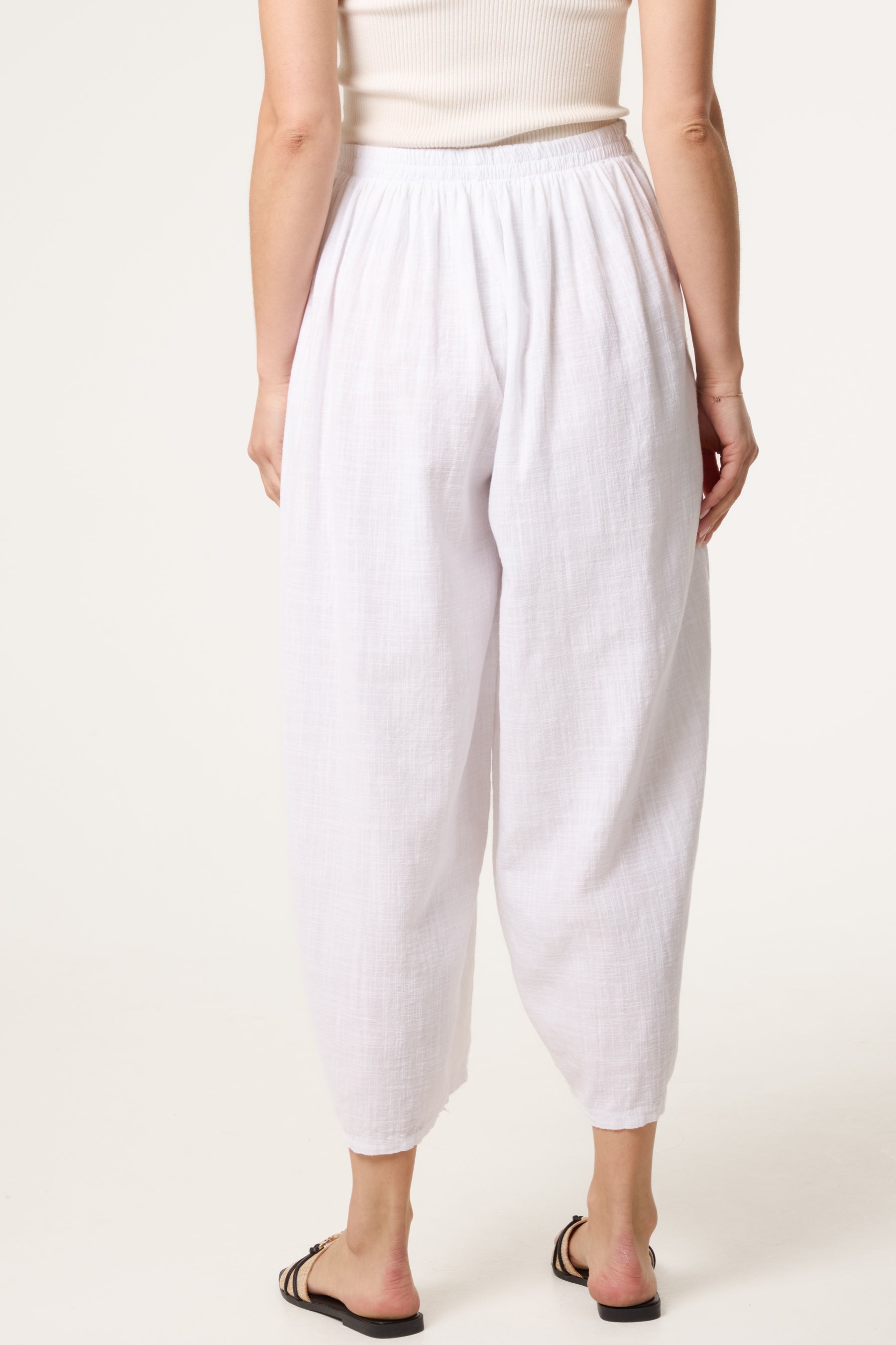 Wide Pocket Front Button Cotton  Trouser