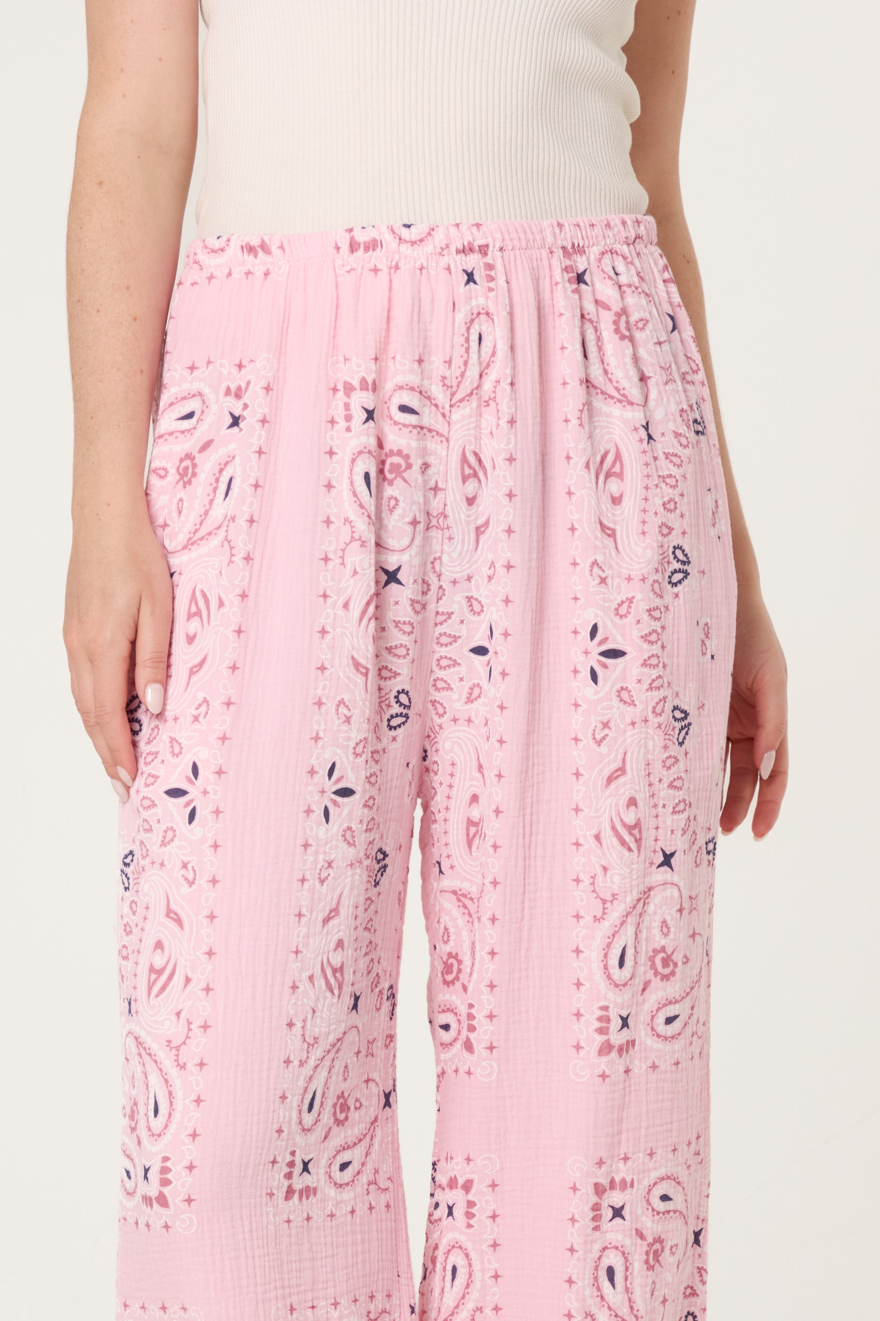 Bandana Trouser With Tie Front & Pockets