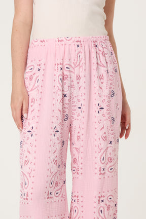 Bandana Trouser With Tie Front & Pockets