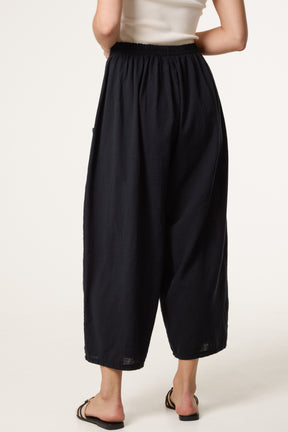 Wide Pocket Front Button Cotton  Trouser