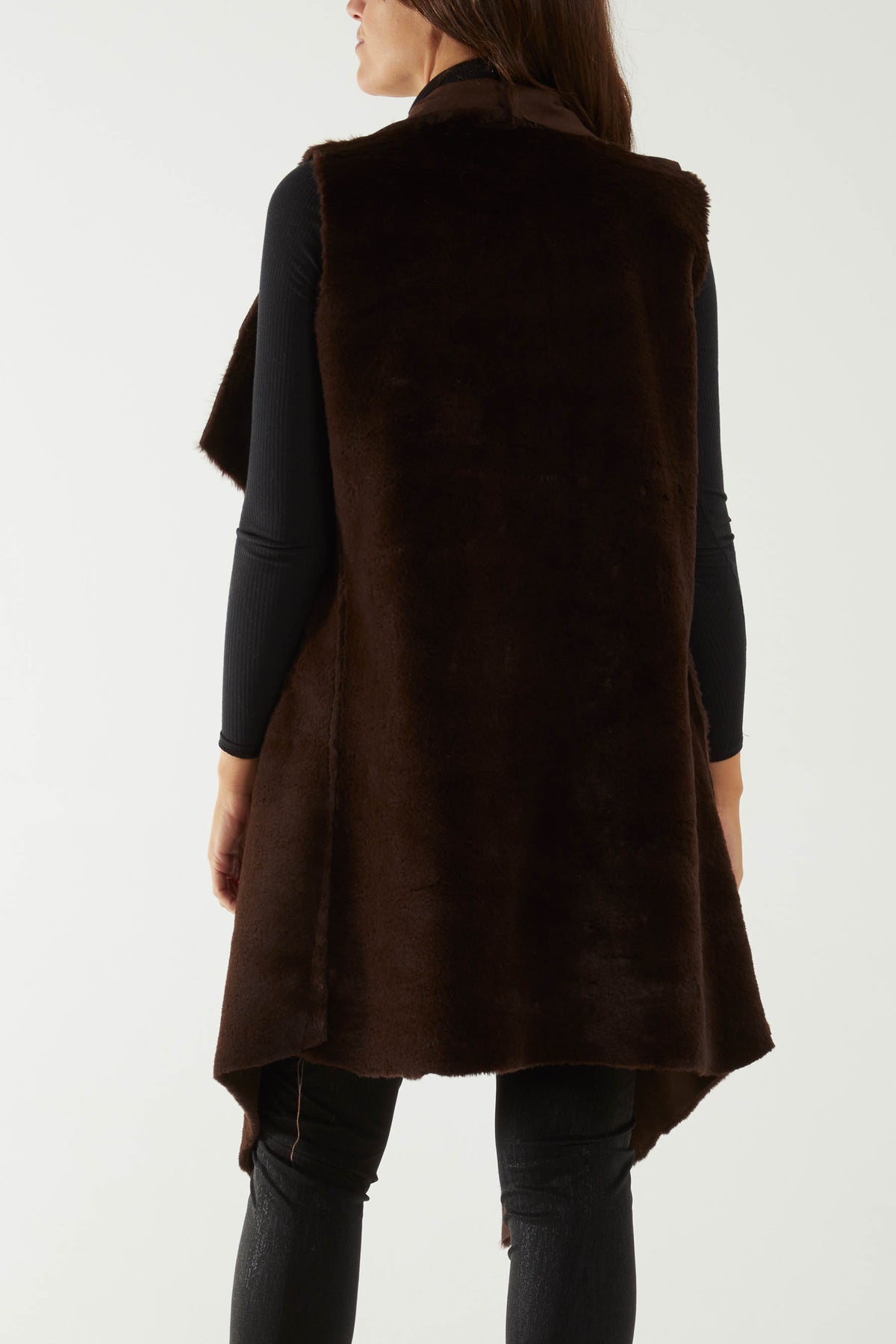 Reversible Fur Sleeveless Coat