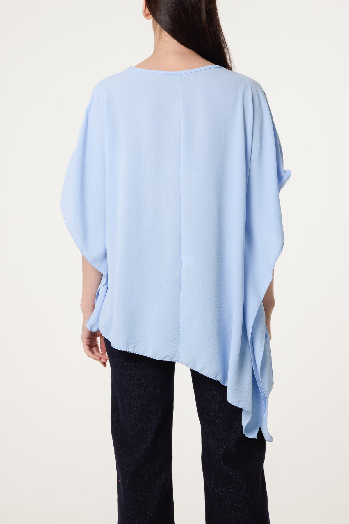 Asymmetric Double Frill Blouse
