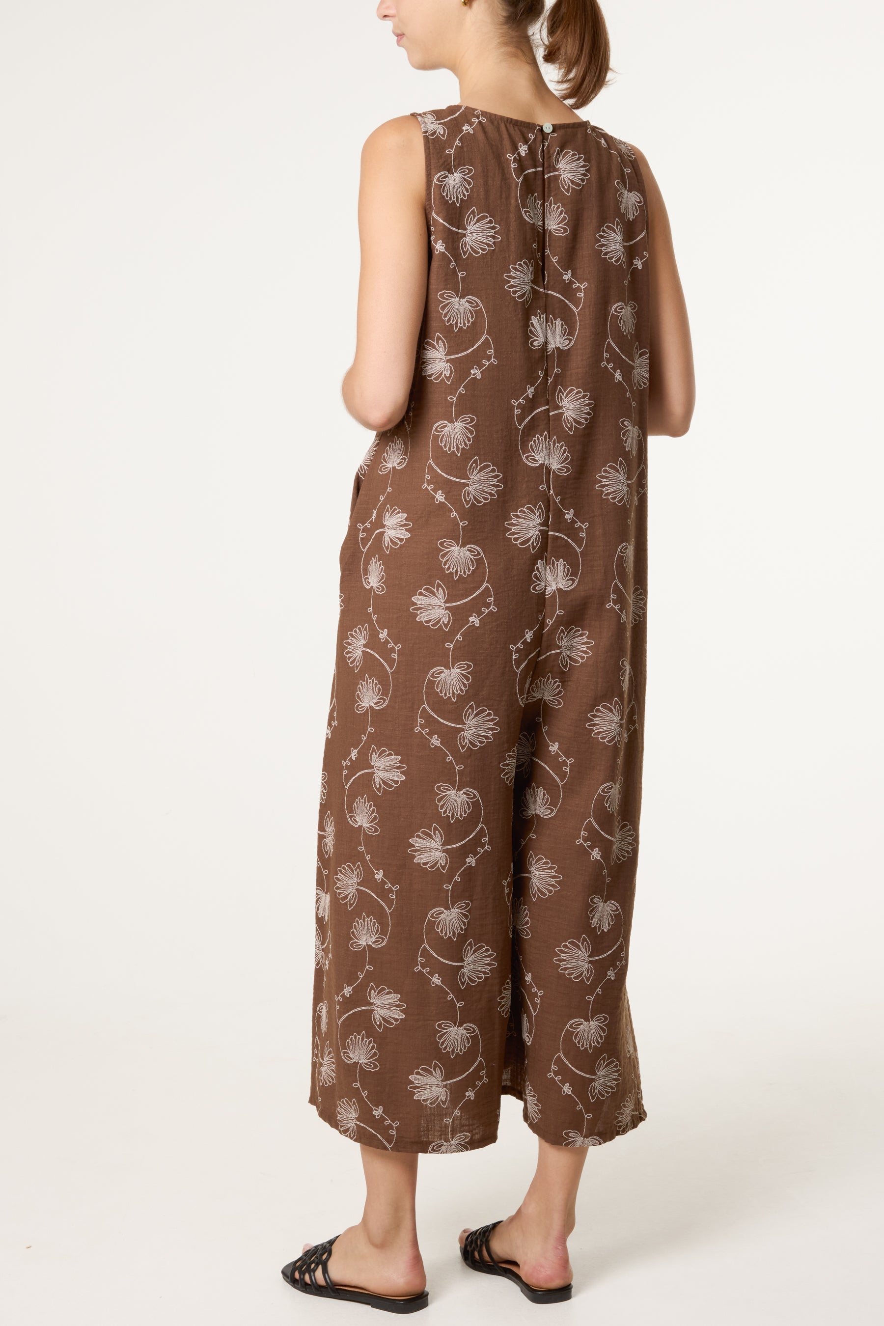 Leaf Print Jumpsuit