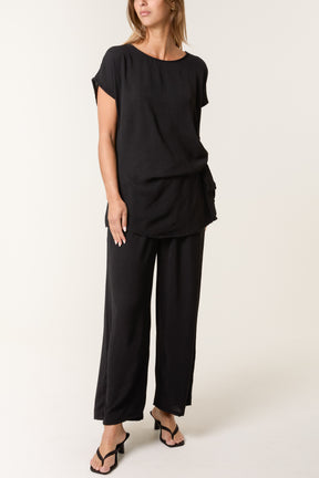 Tie Front Top & Wide Leg Trouser Co-ord