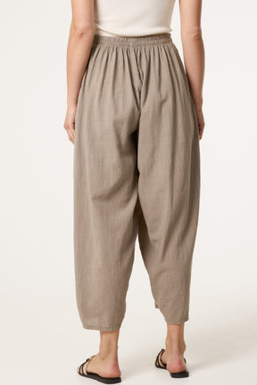 Wide Pocket Front Button Cotton  Trouser