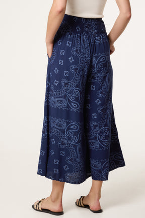 Bandana Wide Leg Pocket Trousers