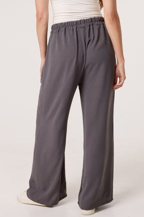 Drawstring Viscose Crepe Trouser