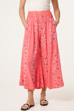 Bandana Wide Leg Pocket Trousers
