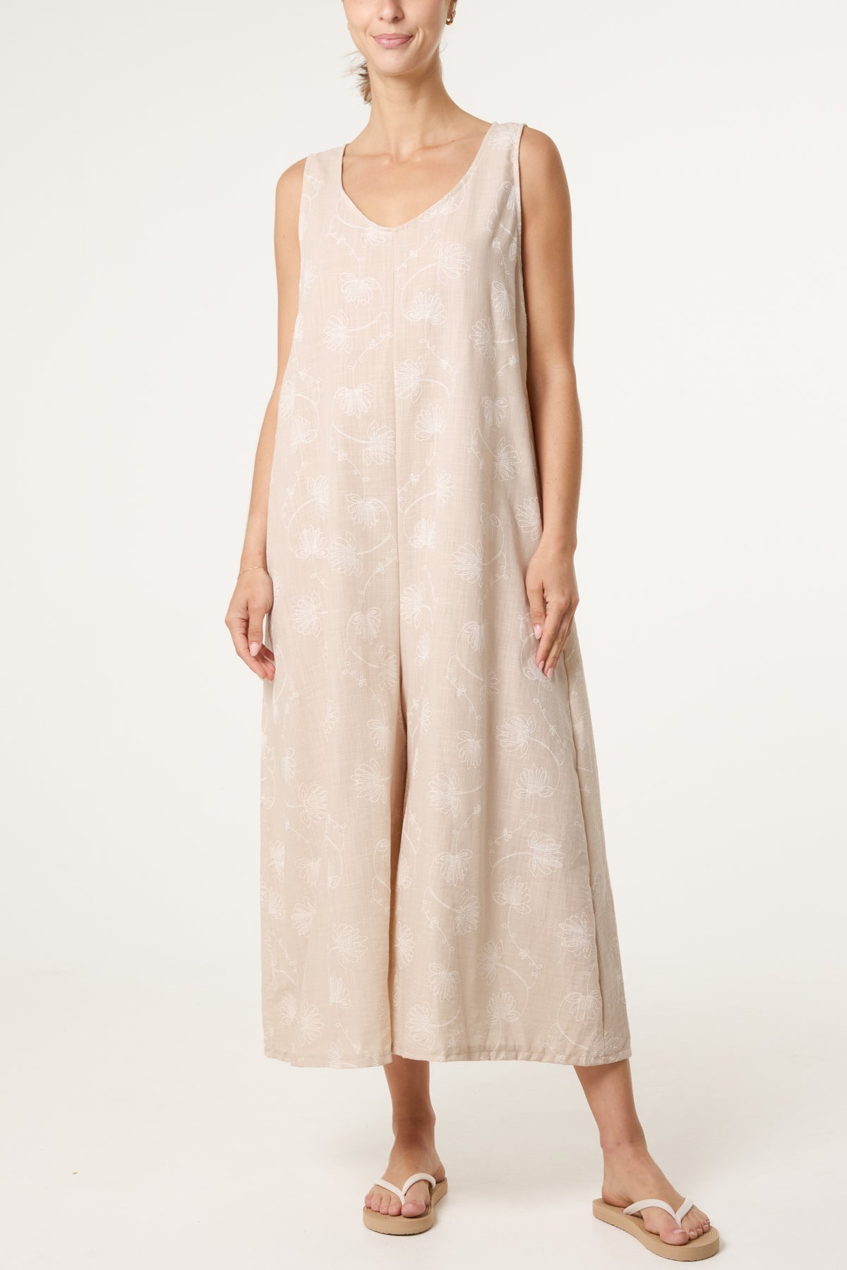 Leaf Print Jumpsuit