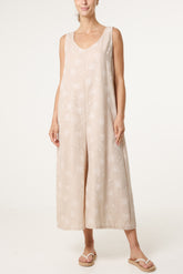 Leaf Print Jumpsuit