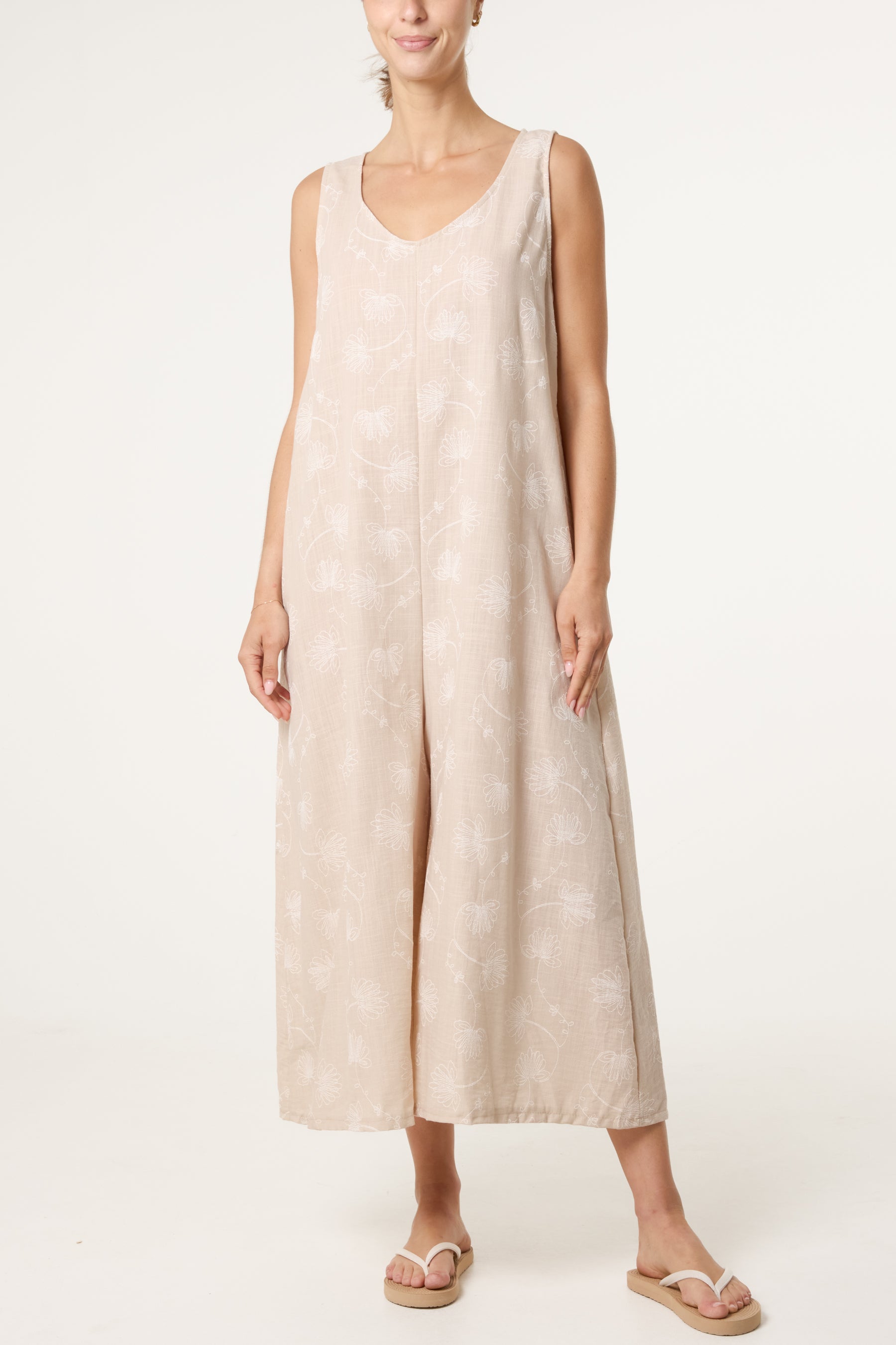 Leaf Print Jumpsuit