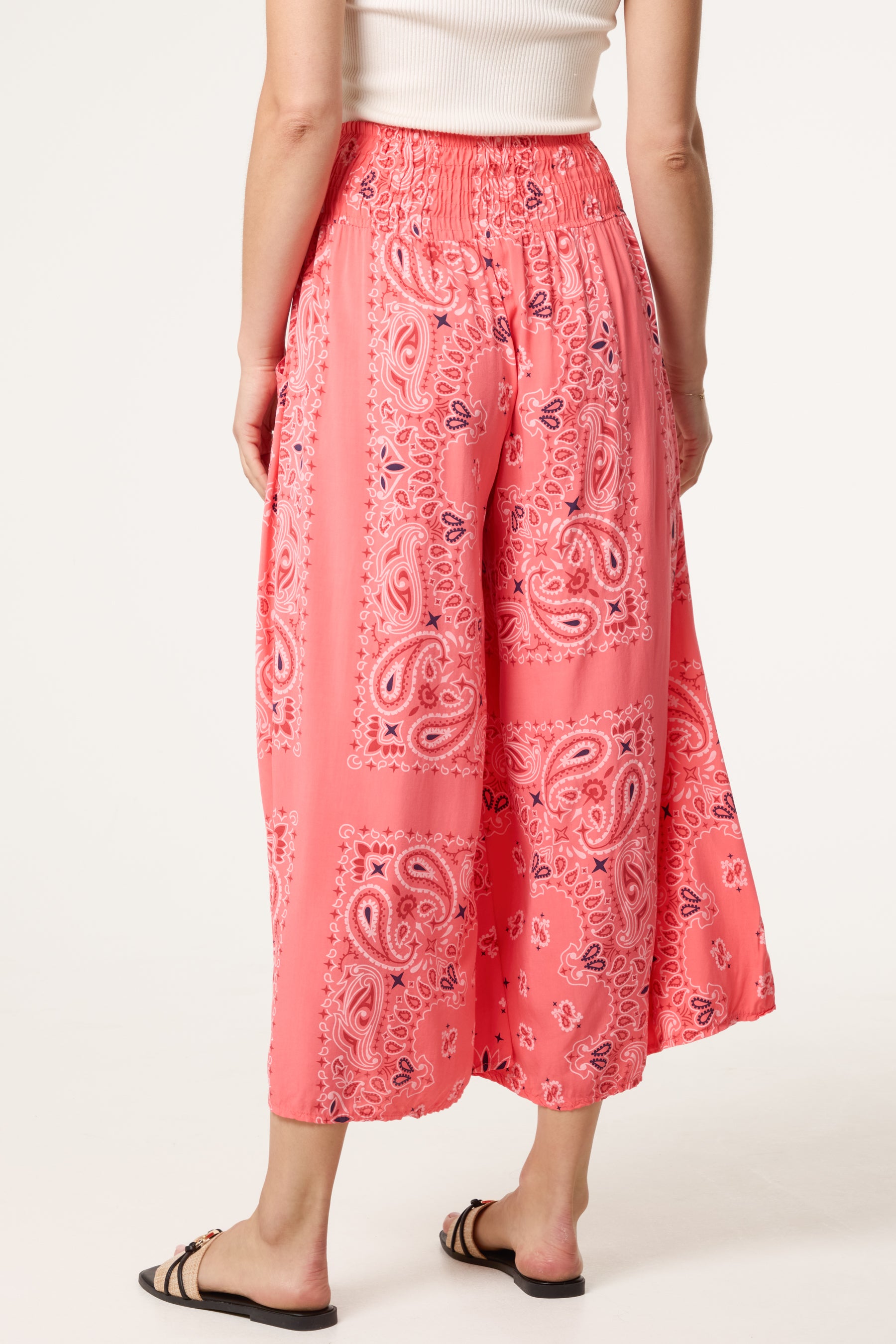 Bandana Wide Leg Pocket Trousers