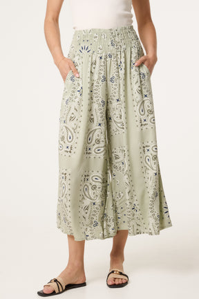 Bandana Wide Leg Pocket Trousers
