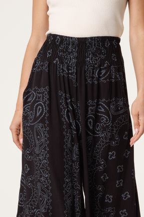 Bandana Wide Leg Pocket Trousers