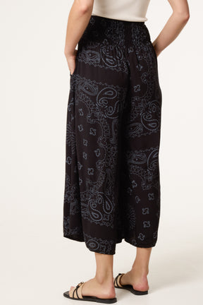 Bandana Wide Leg Pocket Trousers
