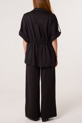 Jersey Safari Shirt & Trousers Set