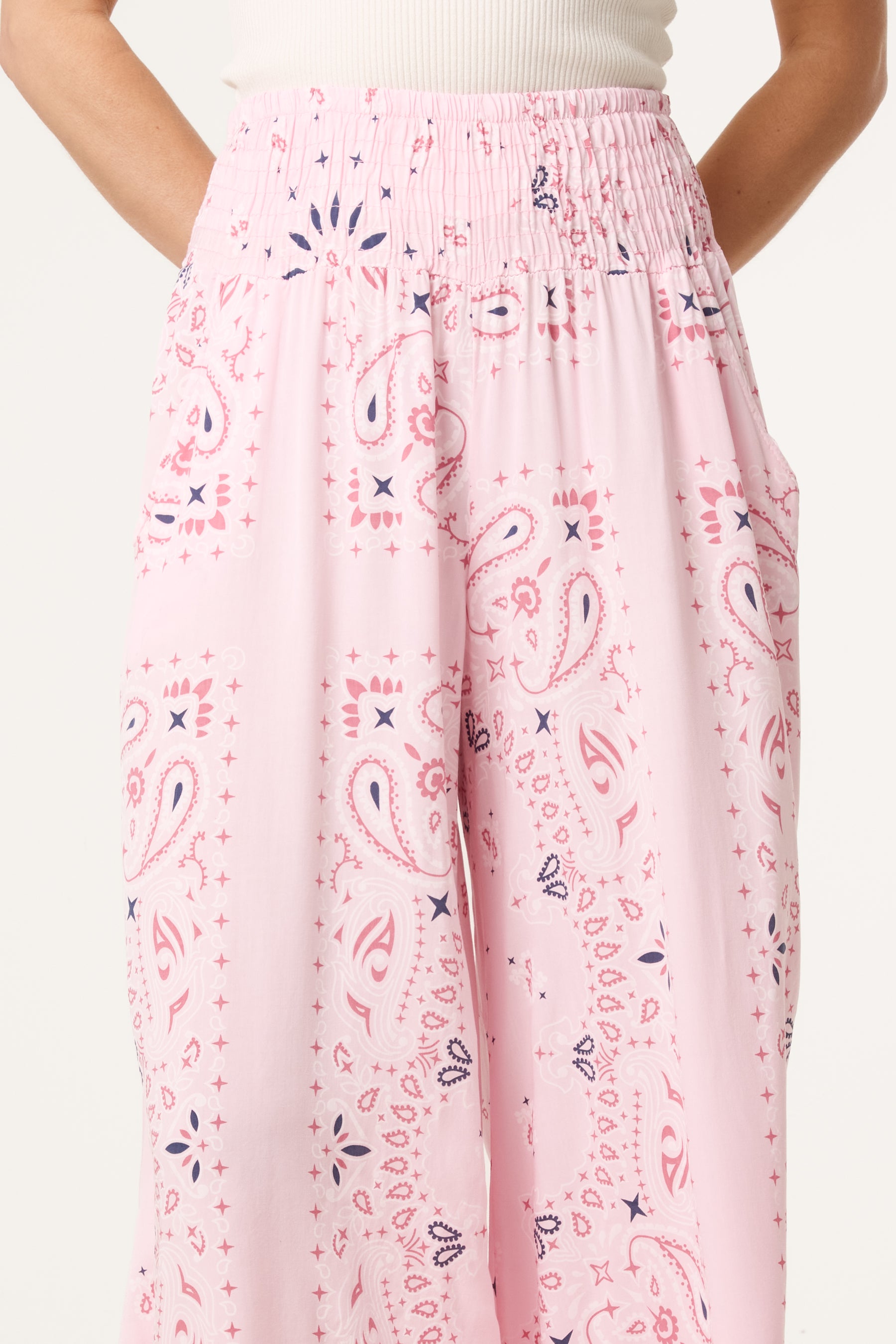Bandana Wide Leg Pocket Trousers