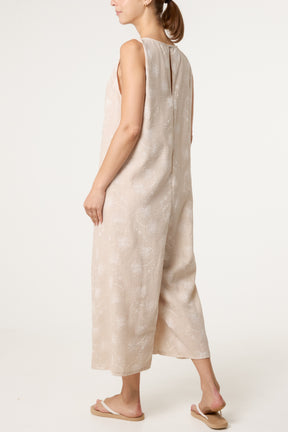 Leaf Print Jumpsuit