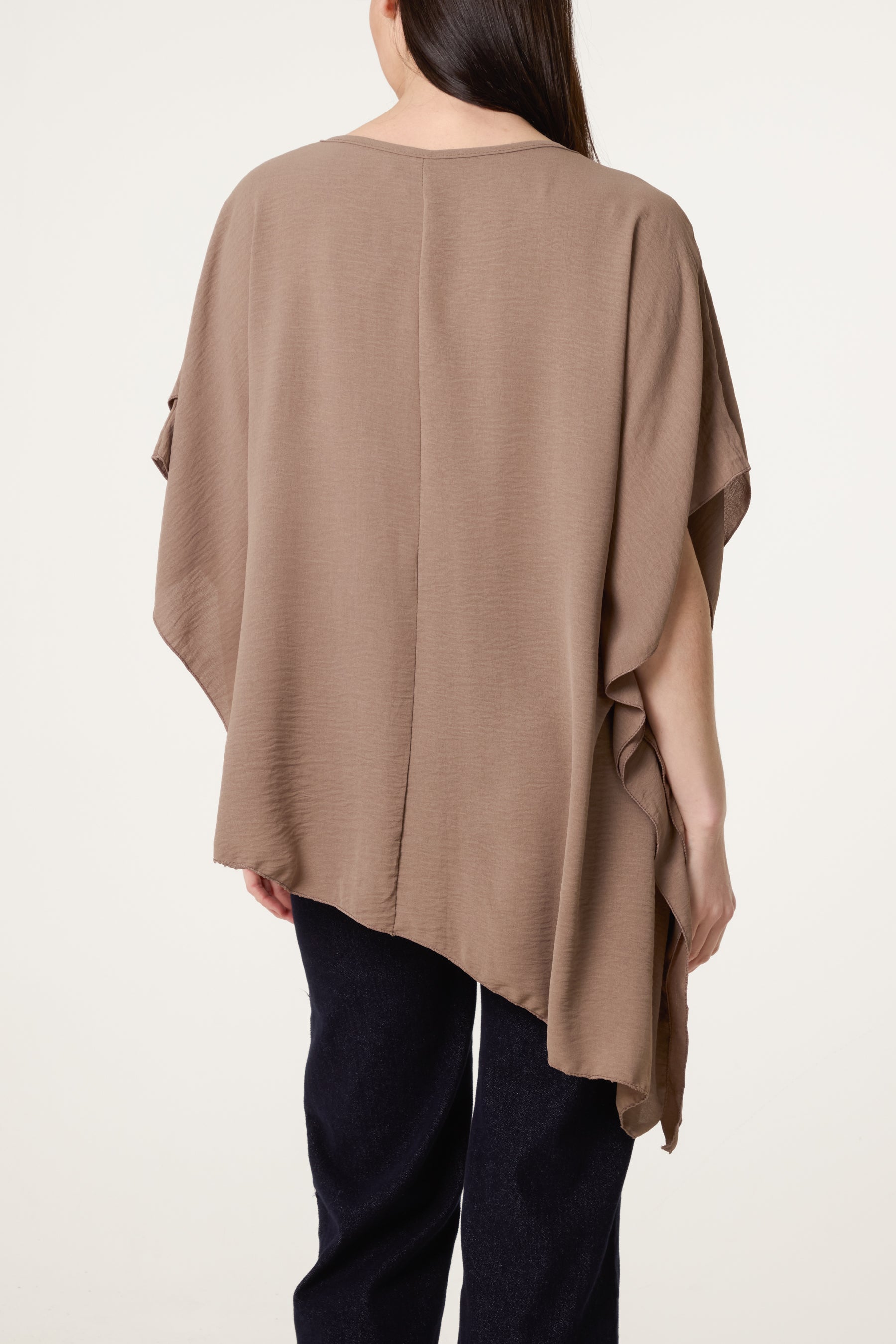 Asymmetric Double Frill Blouse