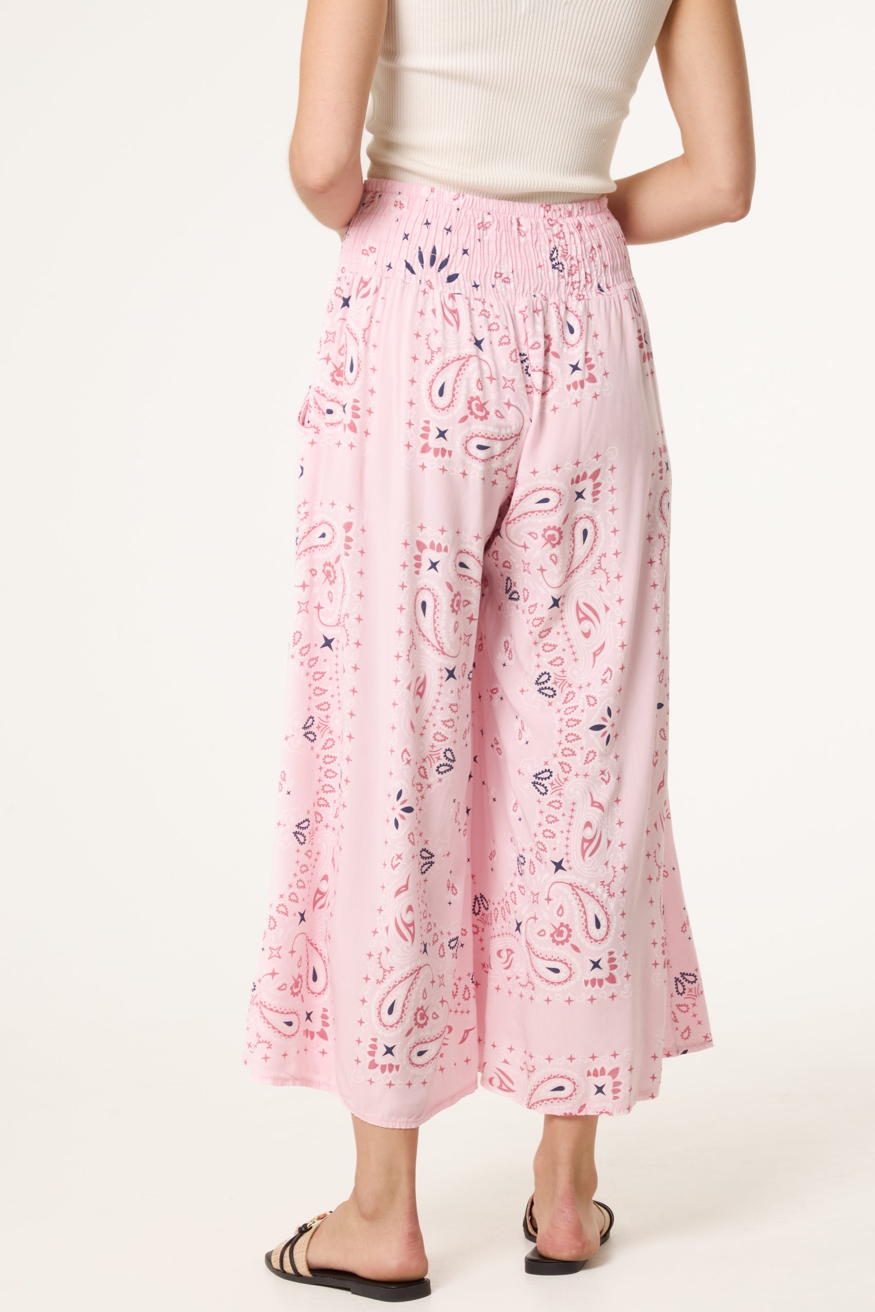 Bandana Wide Leg Pocket Trousers