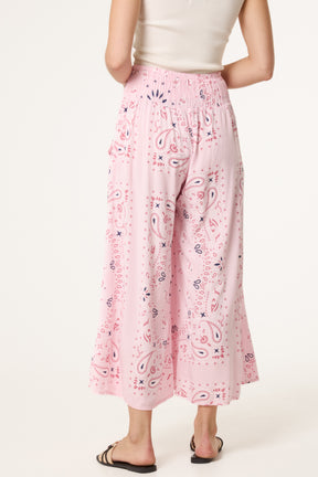 Bandana Wide Leg Pocket Trousers
