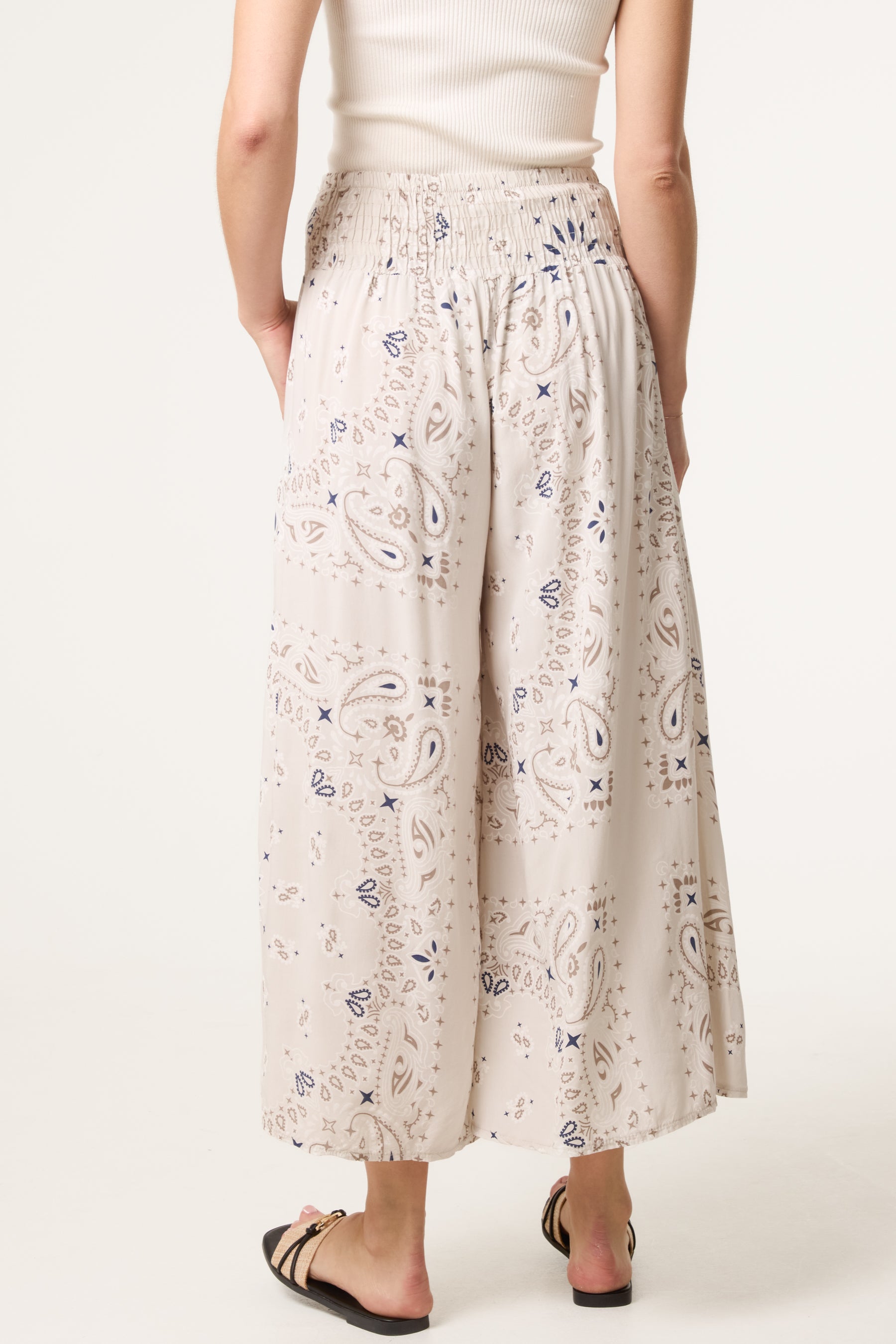 Bandana Wide Leg Pocket Trousers