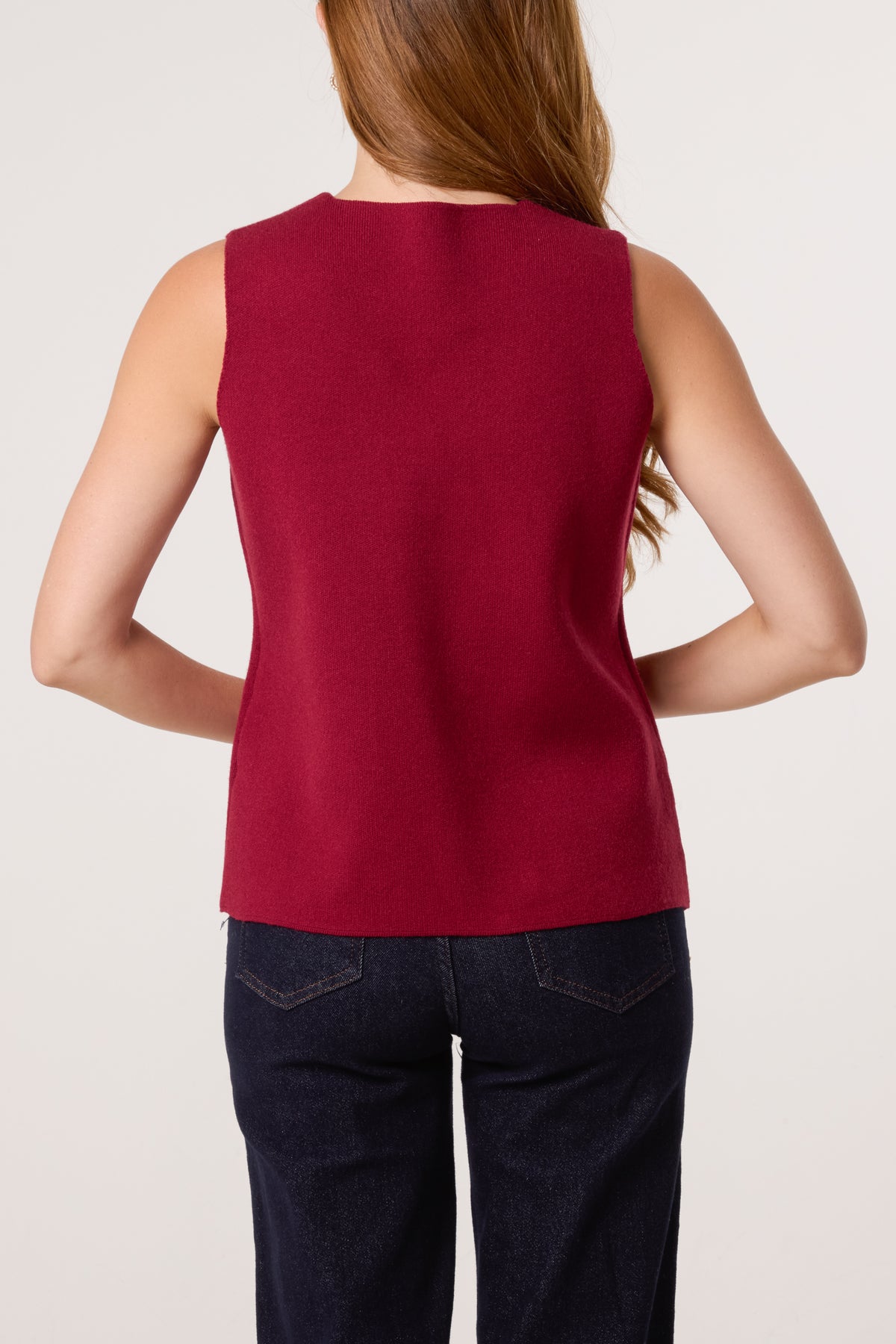 Gold Brooch V-Shape Vest